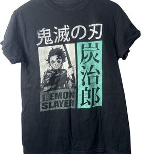 Youth Black Demon Slayer Graphic T-Shirt